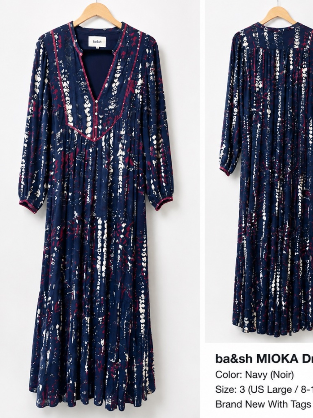 Ba&sh Mioka Dress - Navy Blue